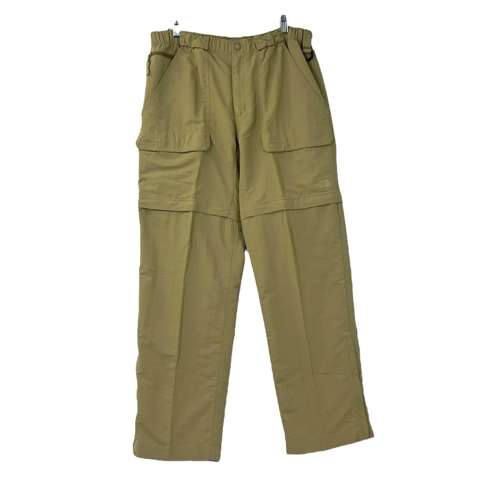 THE NORTH FACE KHAKI CARGO TREK OUTDOOR TROUSERS SHORTS SIZE L